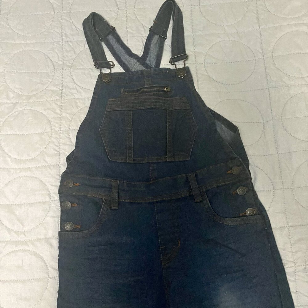 denim slim fit overalls girls size 10/12